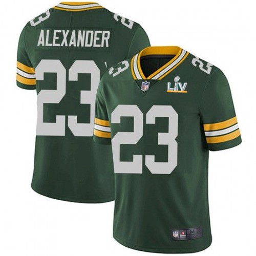 Men's Green Bay Packers #23 Jaire Alexander Green NFL 2021 Super Bowl LV Stitched Jersey Men's Green Bay Packers #23 Jaire Alexander Green NFL 2021 Super Bowl LV Stitched Jersey
